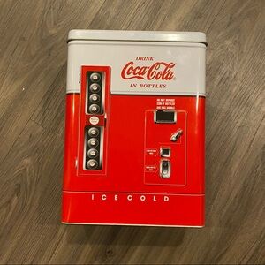 Vintage Coca Cola Mini Tin Storage 3.5in x 2.5in x 5.25in